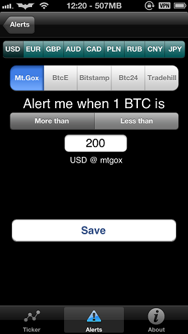 Bitcoin Ticker 