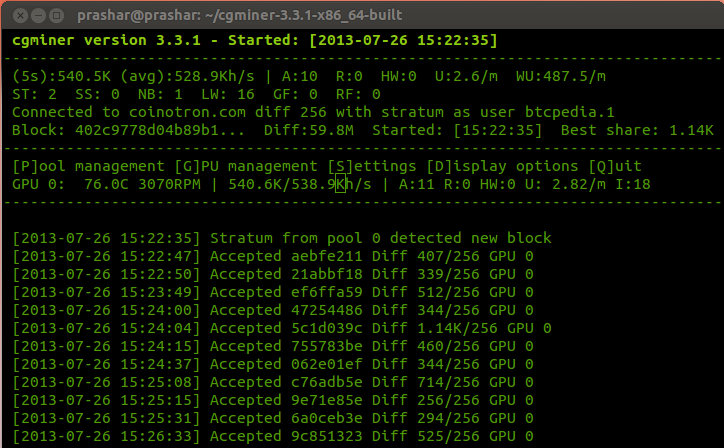 Install CGMiner In Linux To Mine Litecoins
